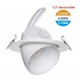 Foco orientable empotrar LED SMD 38W CCT, corte 160mm, Blanco